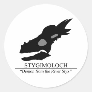 Stygimoloch Skull Classic Round Sticker