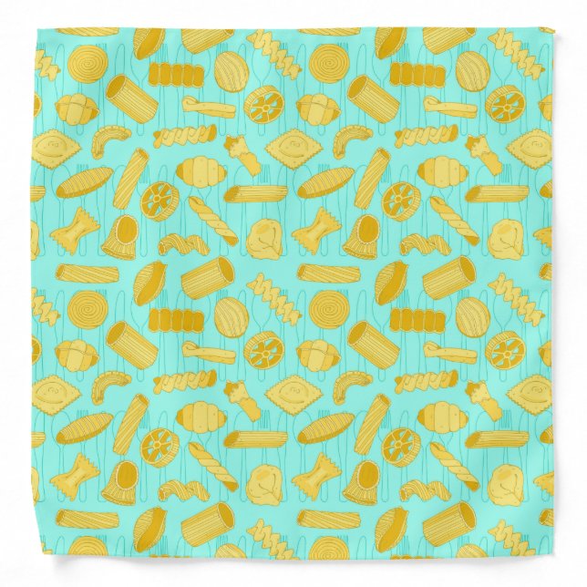 StyIish Italian Restaurant Chef Pasta Pattern Bandana (Front)