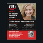 Styish Modern Political Campaigner Advertising Flyer<br><div class="desc">Styish Modern Political Campaigner Advertising Flyer by The Business Card Store.</div>
