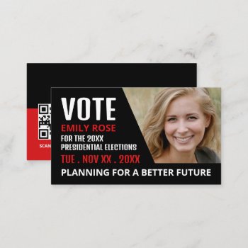 Styish Modern Political Campaigner Business Card by TheBusinessCardStore at Zazzle