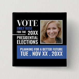 Styish Political Campaigner Advertising Button