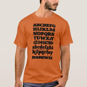 Style A Roman Antique Typeface Sheet Design T-Shirt