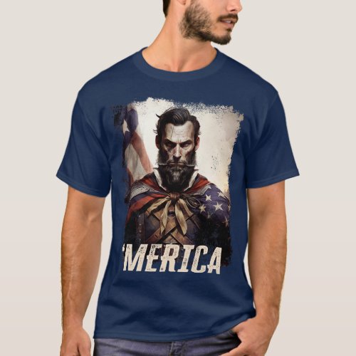 Style Abraham Lincoln Patriot US Veteran T_Shirt