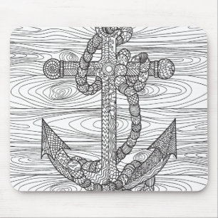 Style Anchor And Rope Mouse Pad