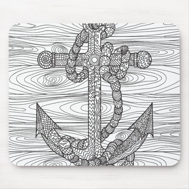 Style Anchor And Rope Mouse Pad (Front)