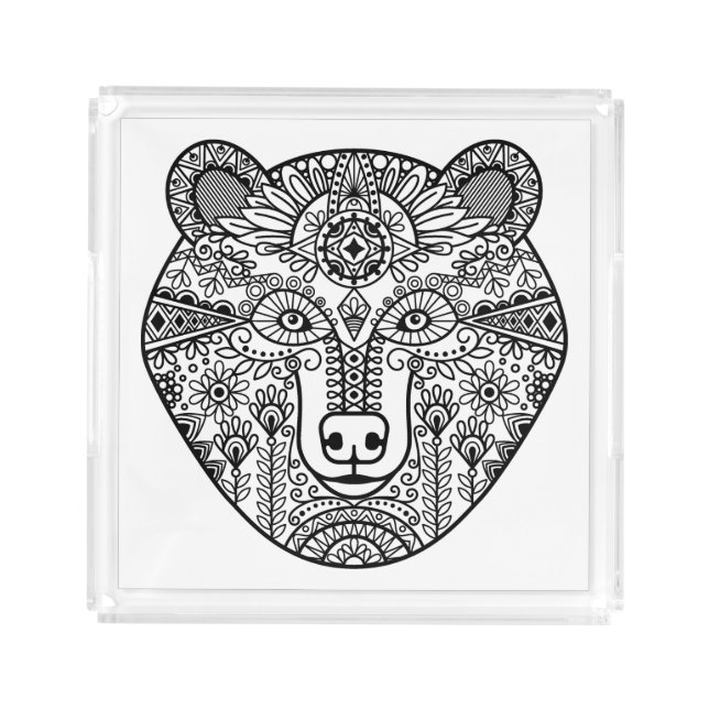 Style Bear Head Acrylic Tray (Front)