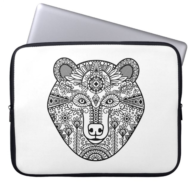 Style Bear Head Laptop Sleeve (Front)