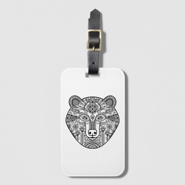 Style Bear Head Luggage Tag (Front Vertical)
