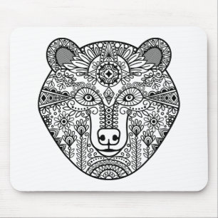 Style Bear Head Mouse Pad