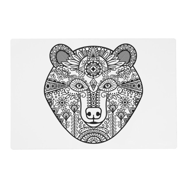 Style Bear Head Placemat (Front)