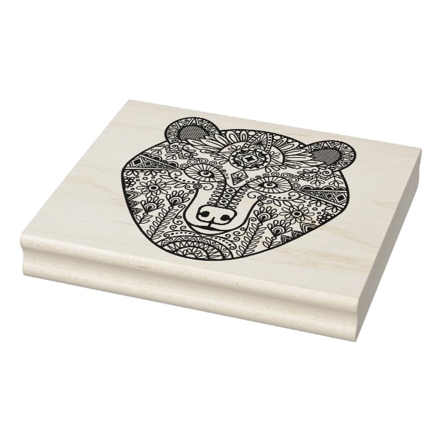 Style Bear Head Rubber Stamp (Stamp)
