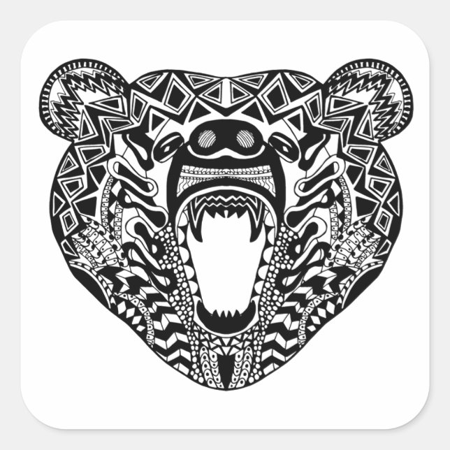 Style Bear Square Sticker (Front)