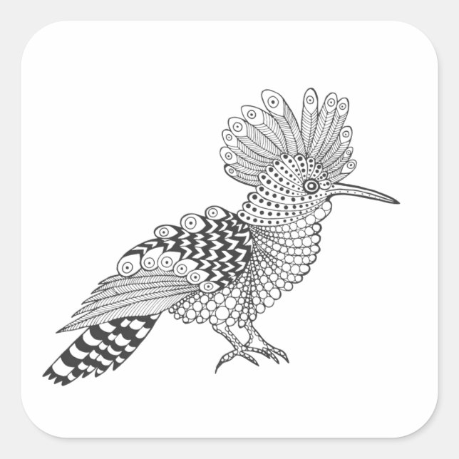 Style Bird Square Sticker (Front)