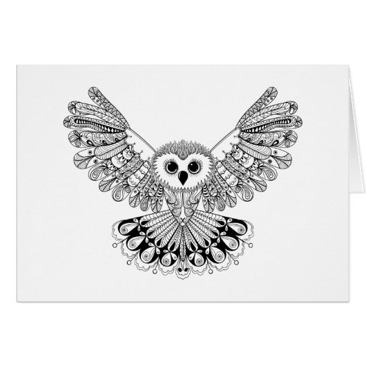 Style Black Owl Cards (Front Horizontal)