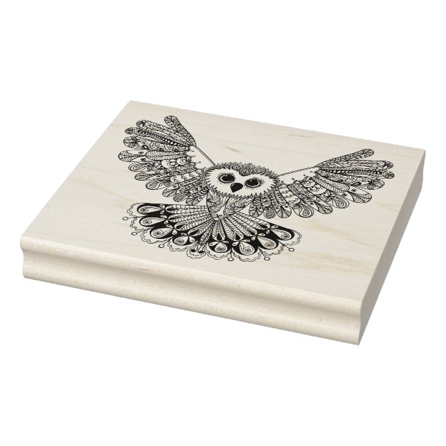Style Black Owl Rubber Stamp (Stamp)