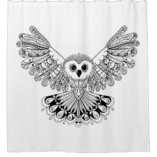Style Black Owl Shower Curtain