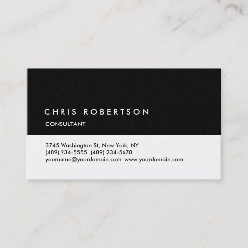 Style Black Stripe White Background Business Card