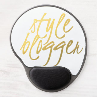 Style Blogger - Gold Script Gel Mousepad