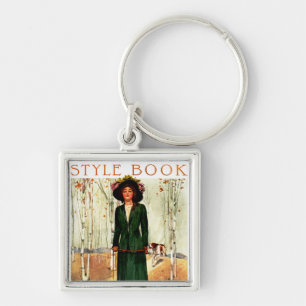 Style Book Fashion Illustration Keychain