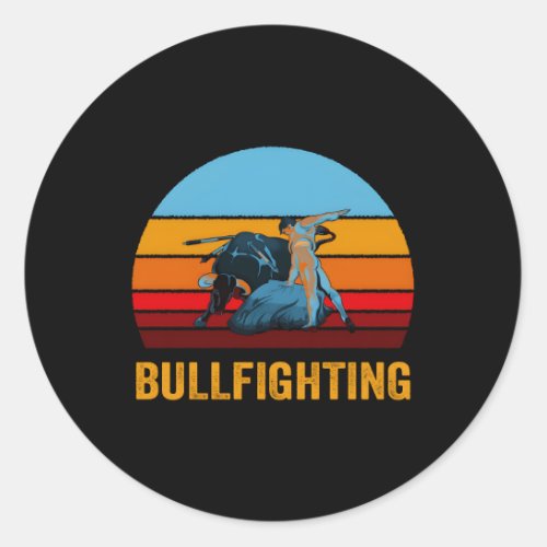 Style Bullfighting Classic Round Sticker