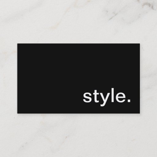 Customizable Style Business Card