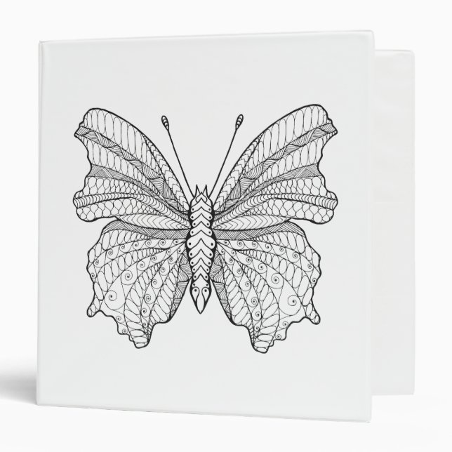 Style Butterfly 3 Ring Binder (Front/Inside)