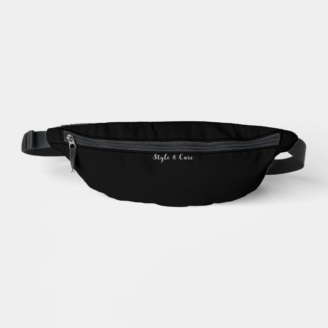 Style & Care Black Fanny Pack (Front)