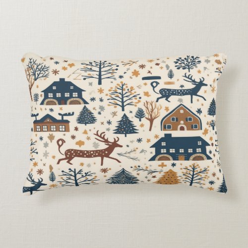 Style Christmas Holiday Accent Pillow