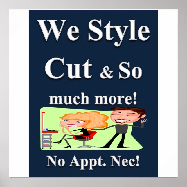 Style Cut Haircut Sale Poster Matte (Front)