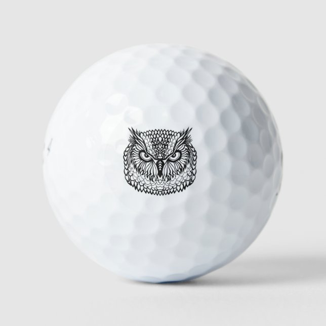 Style Eagle Owl Head Golf Balls (Front)