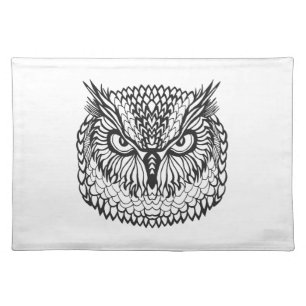 Style Eagle Owl Head Placemat