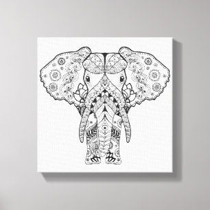 Style Elephant 6 Canvas Print