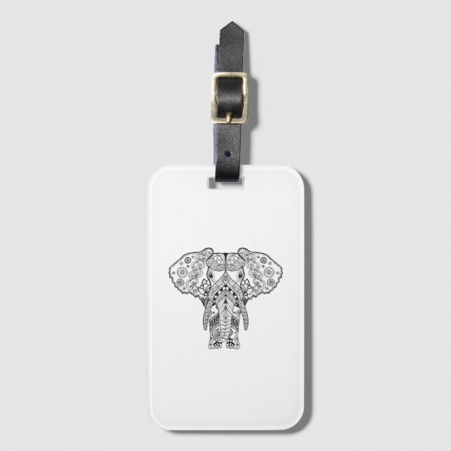 Style Elephant Luggage Tag (Front Vertical)