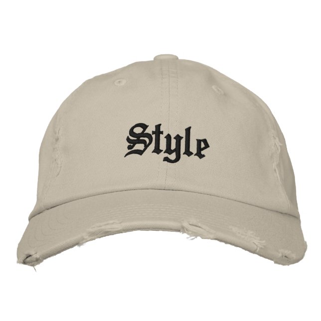 Style Embroidered Baseball Hat (Front)