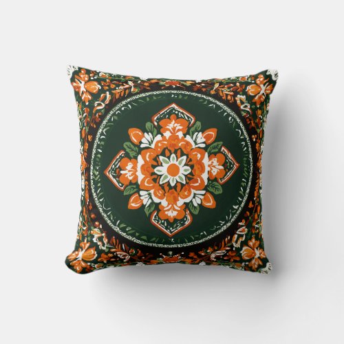 Style Ethnic Ukranian Throw Pillow 