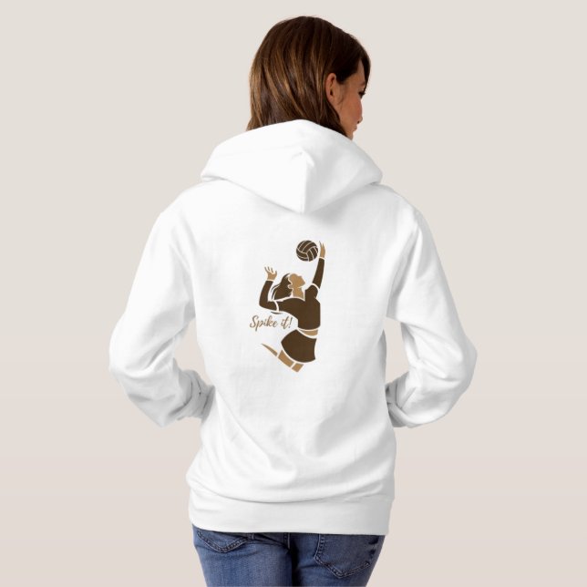 Style for Volleyball Enthusiast Hoodie (Back Full)