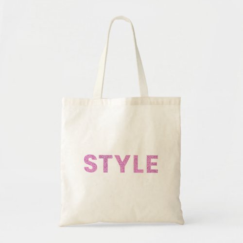 Style Glitter Purple Modern Girly Chic Tote Bag