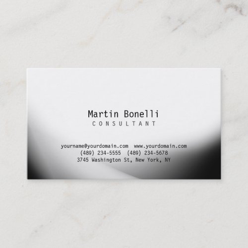 Style Gray White Pattern Consultant Business Card