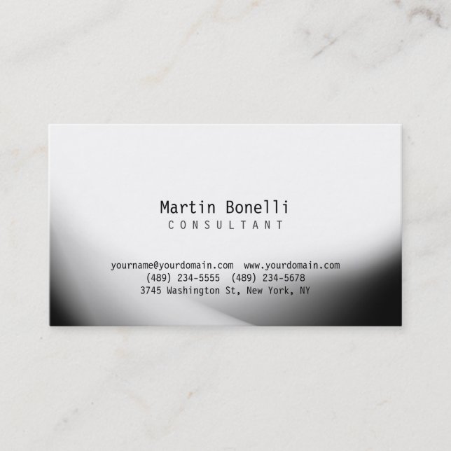 Style Gray White Pattern Consultant Business Card (Front)