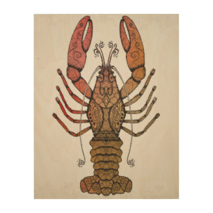 Style Lobster Wood Wall Art