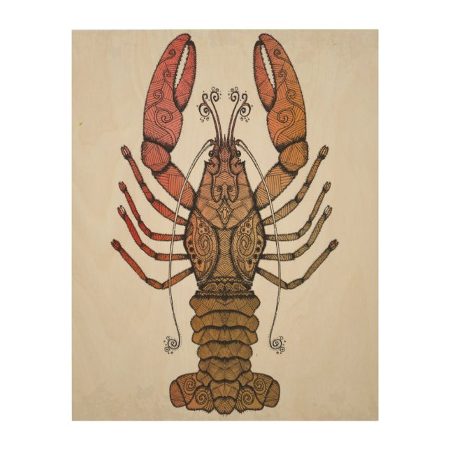 Style Lobster Wood Wall Art (Front)