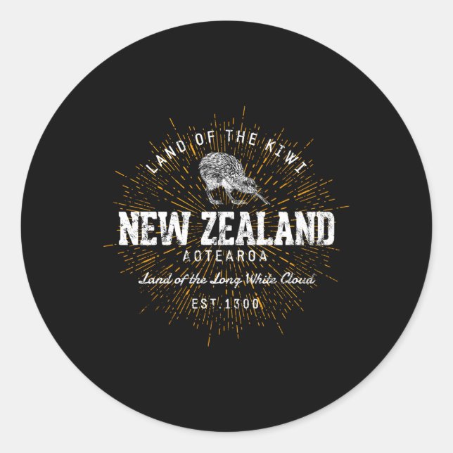 Style New Zealand Classic Round Sticker (Front)