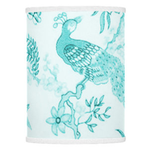 'Style' Peacock & Floral_ Tranquil Blue Lamp Shade