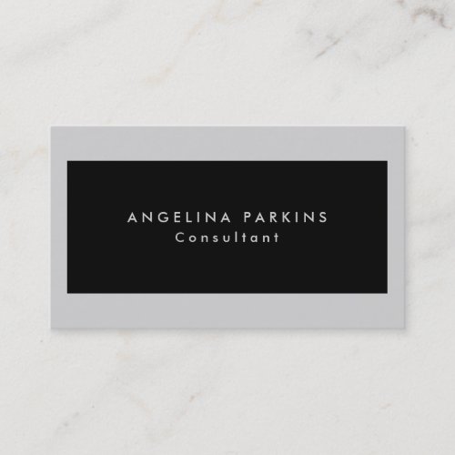 Style Plain Modern Gray Background Original Business Card