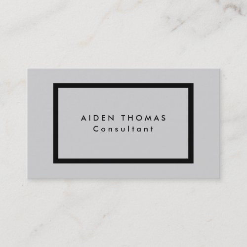 Style Plain Modern Light Gray Background Original Business Card