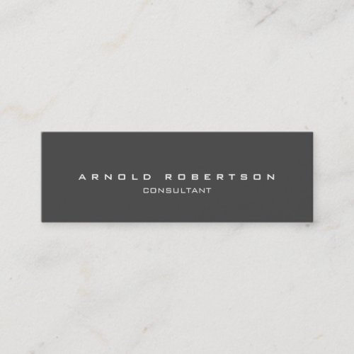 Style Plain Slim Grey Professional Business Card