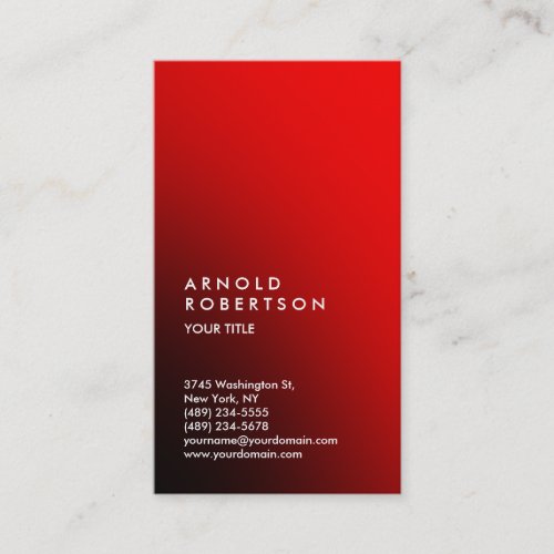 Style Red Trendy Professional Business Card