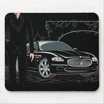 Style Sleek Black Mousepad by Wiles44 at Zazzle