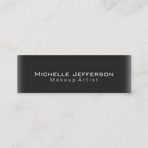 Style Slim Makeup Artist Script Grey Business Card