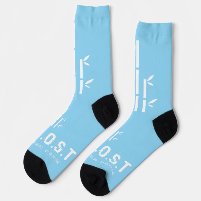 Style: Sustainable Premium Crew Sock(Light Blue) Socks (Left)